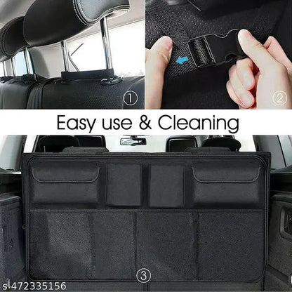 Car Trunk Organizer, Backseat Hanging Organizer With 8 Large Storage Bag Super Capacity, Waterproof Trunk Storage Bag