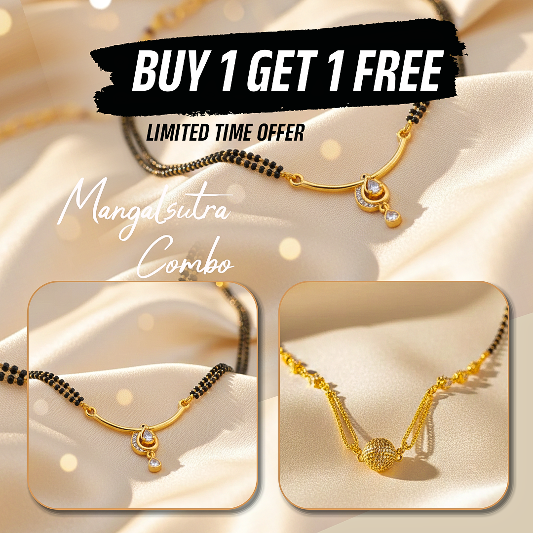 ✨ Elegant Jewelry & Mangalsutra Combo — Perfect Harmony of Tradition & Style ✨