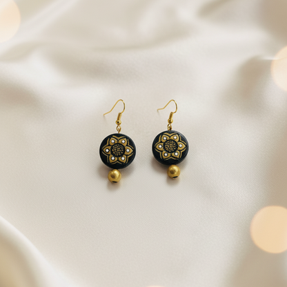 Terracotta Jewelry Necklace Set for Women – Handcrafted Clay Necklace with Earrings