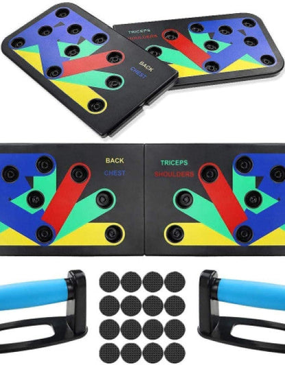 Push Up Rack Board Men Women 9 in 1 Body Building Fitness Exercise Workout Push-up Stands